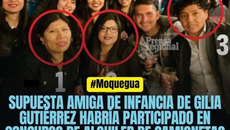 Supuesta amiga de infancia de Gilia Gutiérrez habría participado en concurso de alquiler de camionetas 4x4 que benefició a Luis Sanca.