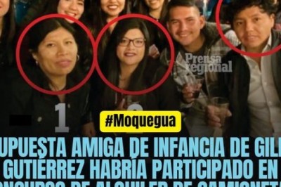 Supuesta amiga de infancia de Gilia Gutiérrez habría participado en concurso de alquiler de camionetas 4x4 que benefició a Luis Sanca.